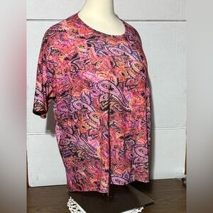 LuLaRoe size 3XL PAISLEY PINK PATTERN TOP.